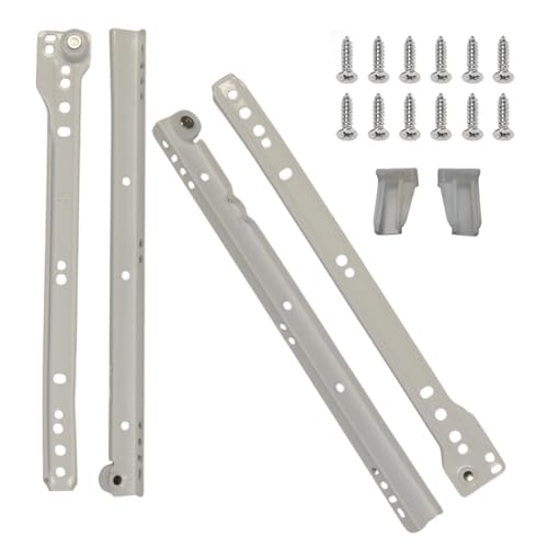 24 Inch Euro Slides Pack of 4 for Face-Frame and Frameless Cabinets. 75lbs Capacity Cold Rolled Steel Powder Coated. Choose Length by Drawer Box and not Cabinet Depth. Includes Brackets & Screws
