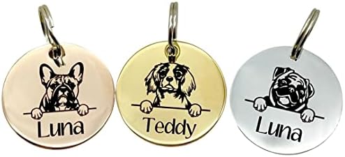 Personalised Engraved Dog ID Tag, Dog Breeds