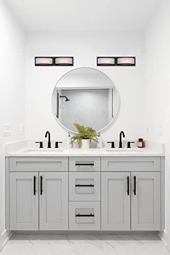 Image of Nuvo Lighting 62 /315 Mercer LED Two Light Wall Sconce 9.6 Watt 570 Lumens Soft White 2700K KolourOne LED Technology Frosted Glass Georgetown Bronze Fixture
