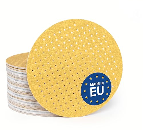 Discos profissionais lixa adesivos papel de lixa malha Von Wabrasive adequado para Flex girafa de polimento lixadeiras de teto lixadeira em seco e lixadeira de disco - K80/25 peças