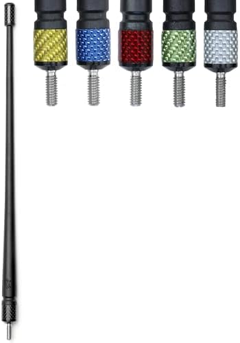 Votex - 13 Inch Rubber Carbon Fiber (Black, Blue, Gold, Green, Red, Silver) Antenna Fits Ford F150 - F250 - F350 | Jeep Wrangler - Gladiator | Toyota Tacoma - Tundra | Chevrolet Silverado | GMC Sierra