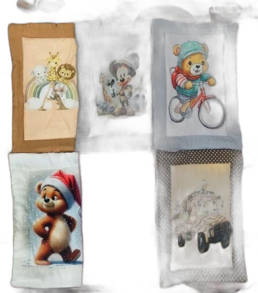 Soft Cotton Baby Goddi for 0?3 Year Kids | Comfortable & Skin-Friendly Newborn Sleeping Mat | Cute Printed Baby Bedding (Pack of 6)|PRA-P1469-image-31