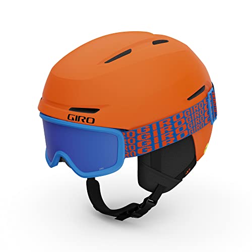 Giro Spur Kids Snow Helmet Goggle Combo - (Combo) Matte Bright Orange - Size X-Small