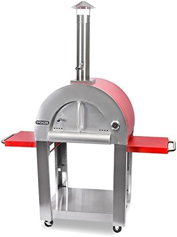 Nxr Outdoor Authentic Wood Fired Pizza Oven W Built In Cart Amazon Co Uk Garden Outdoors