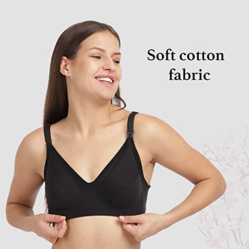 Image of Femzy Women's Cotton Non-Padded Wire Free Maternity Bra