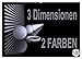 3 Dimensionen - 2 Farben (Wandkalender 2023 DIN A2 quer), Calvendo Monatskalender