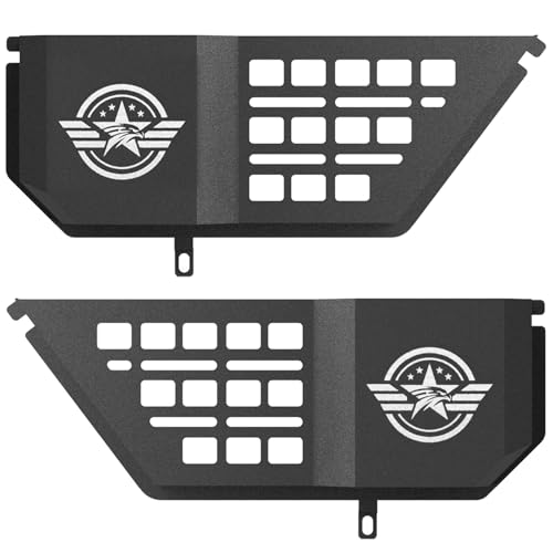 VEILS Rear Door Storage Box for Jeep Wrangler JL JLU 4XE (2018-2025) & Gladiator JT (2020-2025) Accessories, Fits Manual/Power Seats, Heavy-Duty Metal Door Pockets Organizer 2PCS