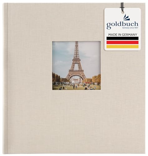 goldbuch 27 723 Bella Vista Fotoalbum mit Bildausschnitt Sandgrau, Erinnerungsalbum im Format 30 x...