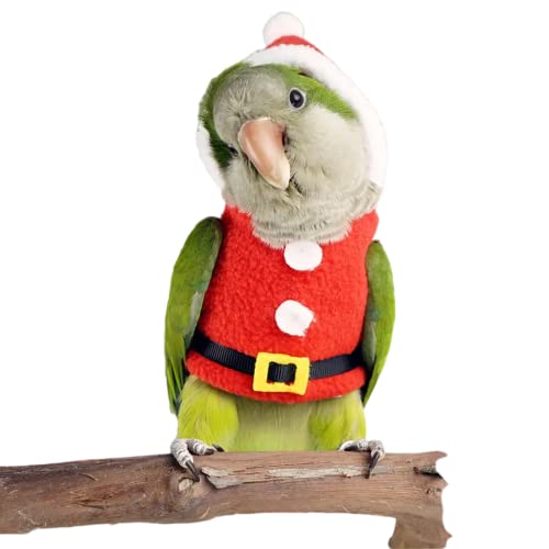 Bird Clothes Birds Flight Suit, Christmas Hoodie for Parrots Cockatiel