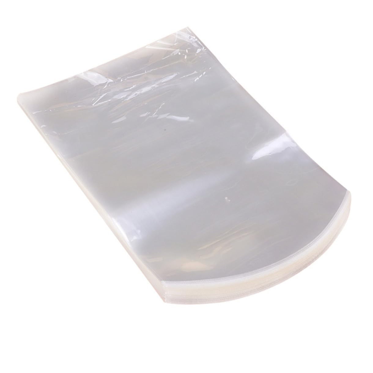 PRETYZOOM 100pcs PVC Heat Shrink Wrap Bags 9x25cm Curved Shrink Film for Bottle, Box, Food Sealing and Craft Packaging
