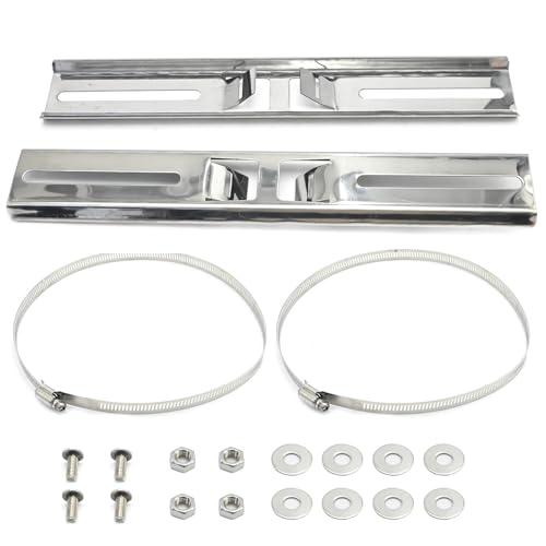 LIDSCURA 2Pcs Pole Mounting Kits (11.4\"x1.9\" Bracket 300x48mm), 304 Stainless Steel Brackets with Cable Clamps for Circuit Breaker Box Outdoor Waterproof Junction Box Electrical Boxes - Thumbnail 5