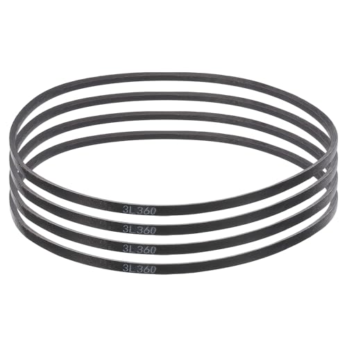 uxcell 4 Pcs 3L360 Classic Wrapped Rubber V-Belt, 36"(914mm) Outside Circumference, 3L Profile V Belt 3/8" Width 7/32" Height