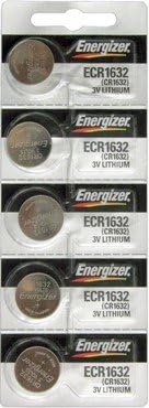 Energizer ECR1632 (CR1632) 3 Volt Lithium Coin Cell&comma on Tear Strip(Counts 100)