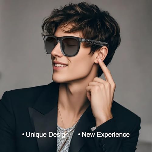 Image of Smart Glasses with Wear Detection Auto On /Off Outdoor Mode | Polarized Smart Sunglasses with Bluetooth Speaker, Noise Reduction, Athletic /Outdoor UV Protection and Voice Control, Unisex