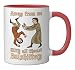 Away From Me With All Thoust Bullshittery Funny Medieval Ceramic Mug, Red/White