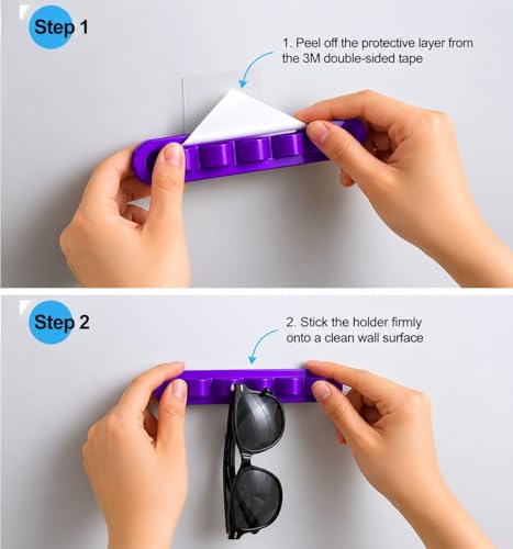 Image of Sunglasses Organizer, Wall Glasses Holder, Acrylic Sunglasses Display, Eyeglass Organizer for Multiple Glasses for Office & Home Decor, Unique Gifts for Husband, Women & Girls