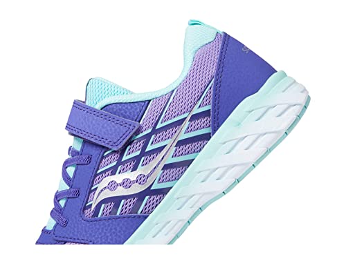 Saucony Wind Alternative Closure 2.0 Running Shoe, Purple/Turq, 10.5 US Unisex Big Kid - image 6