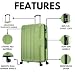 FLYMAX 24" Medium Suitcase 4 Wheel Lightweight Luggage Hard Shell ABS Travel Case Hold Check in Fits 15kg - 20kg Medium Size + 3 Digit Lock + Telescopic Handle 69 Litre Capacity