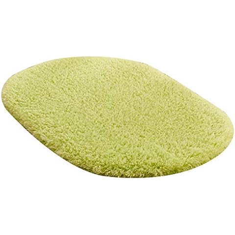 rongweiwang Alfombra de Baño Ovalada Suave y Absorbente Cover