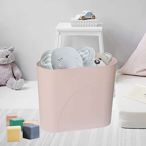 Image of HMQCI Plastic Rectangular Small Trash Can Wastebasket, Garbage Container Bin, 3 gallons (Pink, 3-Gallons(2 Pack))