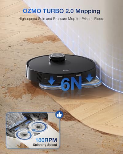 ECOVACS DEEBOT T30S PRO Robot Vacuum and Mop, 11000Pa, TruEdge Adaptive Edge Mopping, ZeroTangle Technology, AI Instant Re-mop, Hot Water Mop Washing, Self-Emptying & Refilling, AI Obstacle Avoidance