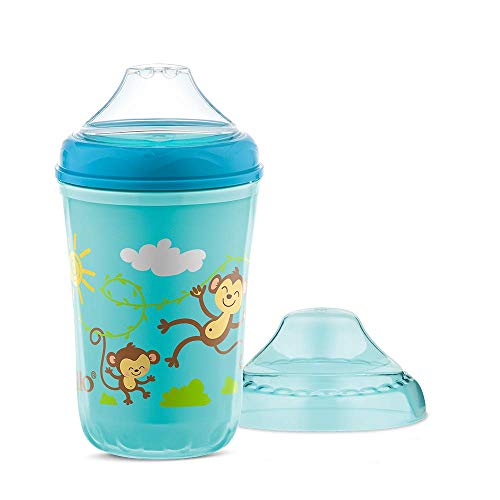 Copo Aprendizado sem Alça e Bebedor Silicone - Lillo, Azul, 240 ml