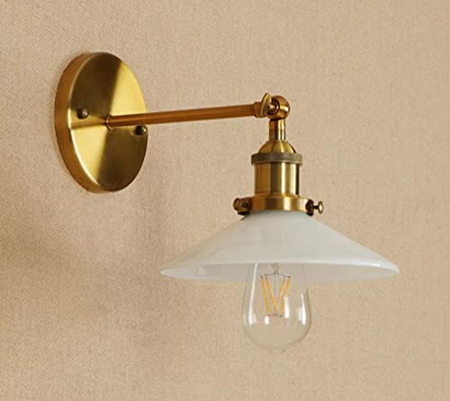 Mylights Retro Rustik Eskitme Gövdde Beyaz Metal Başlık Duvar Aplik Mafsalı Harekli Başlık
