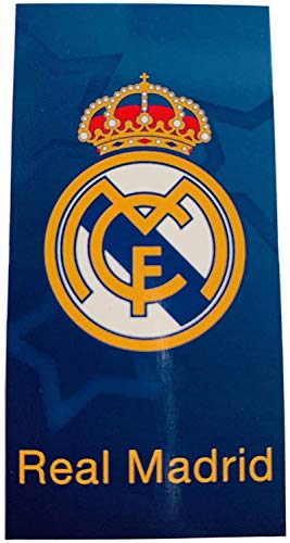 Real Madrid RM171103. Toalla de baño y Playa de Algodón 100% de 70x140 cm. Licencia Oficial.