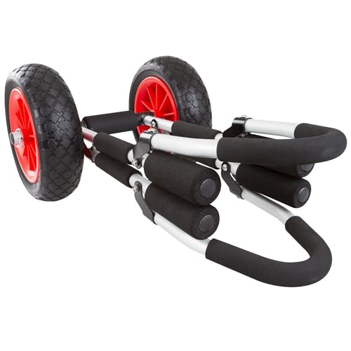 Elevate Outdoor Paddle Board Dolly, Lightweight Aluminum SUP Cart, 50 lb Capacity - Includes Bungee Tie-Down Strap and Foam Bumpers
