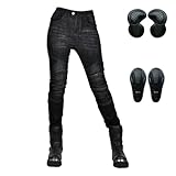 HOMDECR Herren/Damen Motorradjeans Slim Fit – Stretch Denim Cargo Hose...