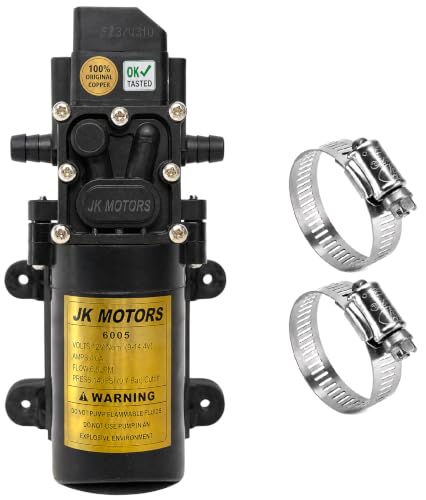 Image of 12V DC High Pressure Water Pump (Earth Sprayer Motor) - 140 Psi Battery Sprayer Machine Diaphragm Pump Motor Used In Farm Agriculture Mist Spray, Car Bike Wash, Sanitizing