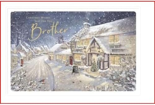 UK Greetings Brother Traditional Christmas Card - Christmas Wishes Just