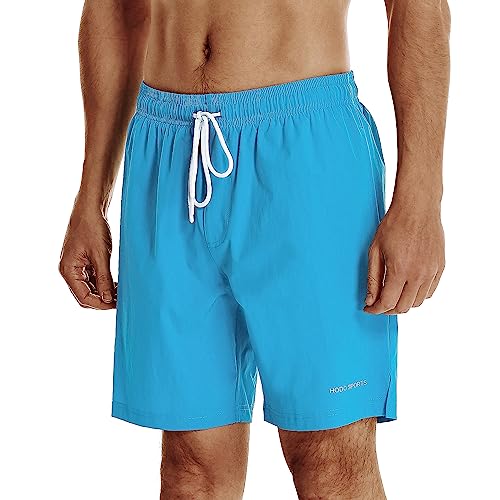 Image of HODOSPORTS Mens Swim Trunks 7 inch Quick-Dry Swim Shorts with Mesh Lining and Pockets