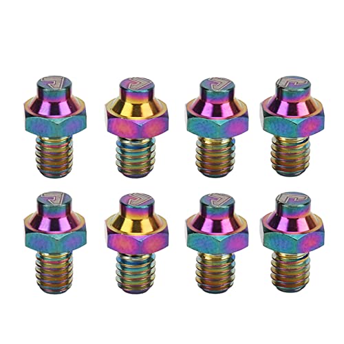 Bnineteenteam Universal Pedal Screw,8Pcs Alloy Anti Slip M4x5mm Mountain Pedal Screws Pins Studs (Dazzling)