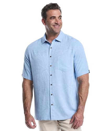Cubavera Men's Short-Sleeve Button-Down Floral One Pocket Shirt