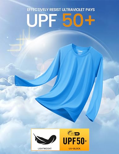 Image of MAGCOMSEN Men's Long Sleeve Shirts UPF 50+ UV Sun Protection Athletic Shirts for Hiking Running Workout Rash Guard