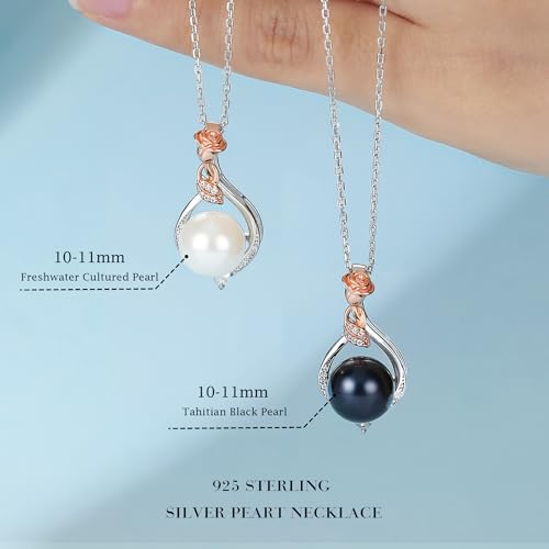 Iefil 10-11mm Tahitian Black Pearl, Anniversary Jewelry Gifts for Women Wife Mom Girlfriend Her, Mothers Day Gifts Christmas Valentines Day4