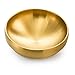 Frcctre 3 Pack 7.3 Inch Large Stainless Steel Bowls, 31 OZ Double Walled Insulated Bowls, Unbreakable Decorative Golden Bowl Serving Bowl for Salad Soup Noodle Friut Mixing, Dishwasher Safe