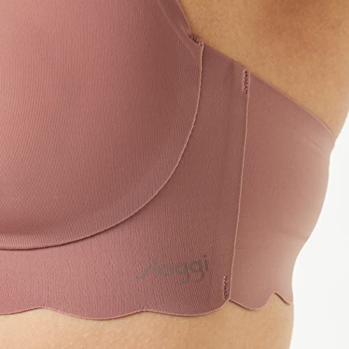 Sloggi Damen Recycelte Mikrofaser BH Zero Microfibre 2.0 H Soft Bra, ohne Bügel, Gepolstert, Verstellbare Träger, L, Cacao – Ansicht 3