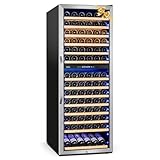 Velieta 24 Inch Wine Cooler Fridge Dual Zone, Professional Large Capacity High Wine Refrigerator with Powerful Compressor, Quiet Operation and Elegant Design-KMHJ408D