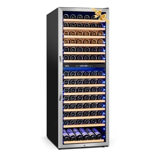 24 Inch Wine Cooler Fridge Dual Zone, Professional Large Capacity High Wine Refrigerator with Powerful Compressor, Quiet Operation and Elegant Design-KMHJ408D