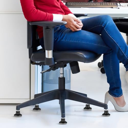 Roulettes fixes chaise de bureau USHOBE PU métal pieds stables remplacement robuste