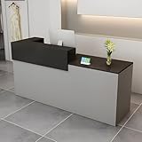 CCUKTFN Empfangstheke, Empfangstresen, Rezeption mit Schublade und offenen Regalen, 100–240 cm Rezeptionstheken, modern für Büro, geeignet für Salons, Büros, Lobbys, Einzelhandelsgeschäfte