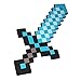 JYMEI Espada de Diamante de Espuma,MC Dungeons Accesorio de Espada,Espada de Goma con Forma de Diamante,Juguete de rol para Niños,Adecuado para Regalos para Niños de 4 a 6 Años (60.5 * 30cm)