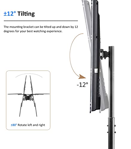 Soporte móvil para TV de 17 a 50 pulgadas, ajustable y con ruedas miniatura 3