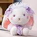 Lulihhhh 22-40cm Mignon Peluche Lapin Blanc Jouet lit Oreiller poupée Fille marionnette poupée Enfants Fille Jour Cadeau 35cm Violet