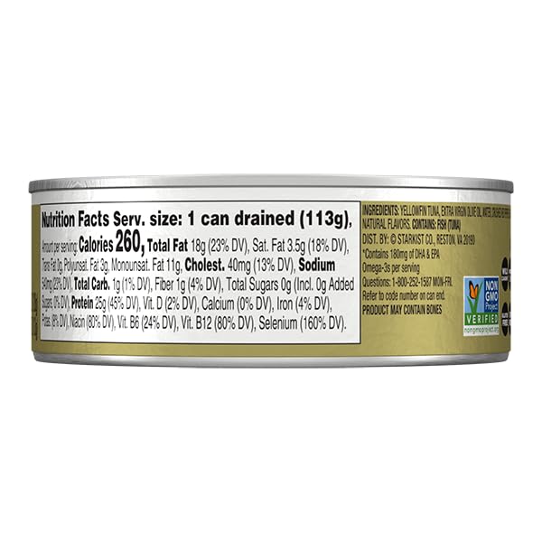 Image of StarKist E.V.O.O. Solid Yellowfin Tuna with Crushed Red Peppers and Extra Virgin Olive Oil, 4.5 oz Can (Pack of 5)