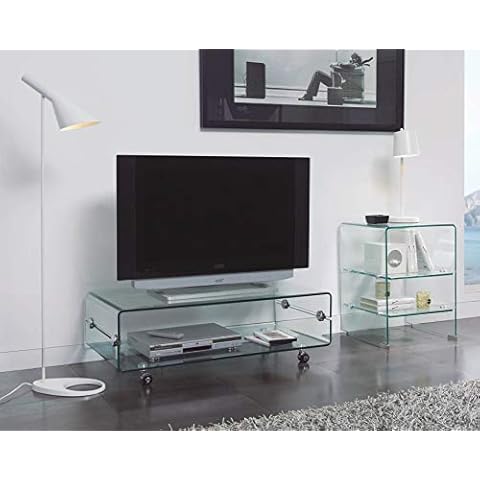Mesa de Televisión de Cristal BILBO 100x35x50 Cover