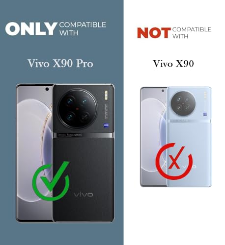 Image of Jkobi Back Cover Case for Vivo X90 Pro (Shockproof with Polycarbonate Clear Panel | Professional Black)