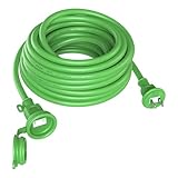 延長コード 防雨 5m 10m 20m 防雨キャップ付 防滴型 延長ケーブル 連結可 電源ケーブル 電源コード 電源 分配コード コンセント ジョイント 延長電源 電源増設 丸型プラグ トラッキング防止 ソフトタイプ 2芯 二重被覆 耐寒 耐熱 耐摩耗 防塵 高圧変圧 PSE認証 作業用 屋外 VCT室外専用 オス-メス アウトドア (グリーン, 10m)